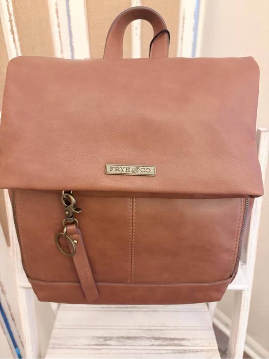 FRYE AND CO. Handbags - Frye & Co. NWT Cognac Foldover Backpack Faux Leather